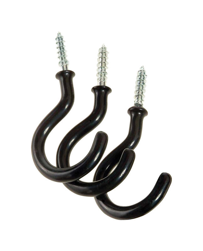 PANACEA - Panacea Black Vinyl 2 in. H Sturdy Plant Hook 3 pk