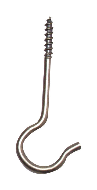 PANACEA - Panacea Brass Steel 2-1/2 in. H Sturdy Ceiling Hook 5 pk