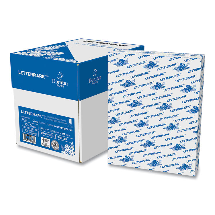 Lettermark - Custom Cut-Sheet Copy Paper, 92 Bright, Micro-Perforated 3.5" from Bottom, 20 lb Bond Weight, 8.5 x 11, White, 500/Ream