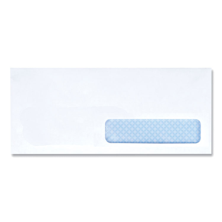 Universal - Open-Side Security Tint Business Envelope, 1 Window, #10, Commercial Flap, Gummed Closure, 4.13 x 9.5, White, 500/Box (7430176)