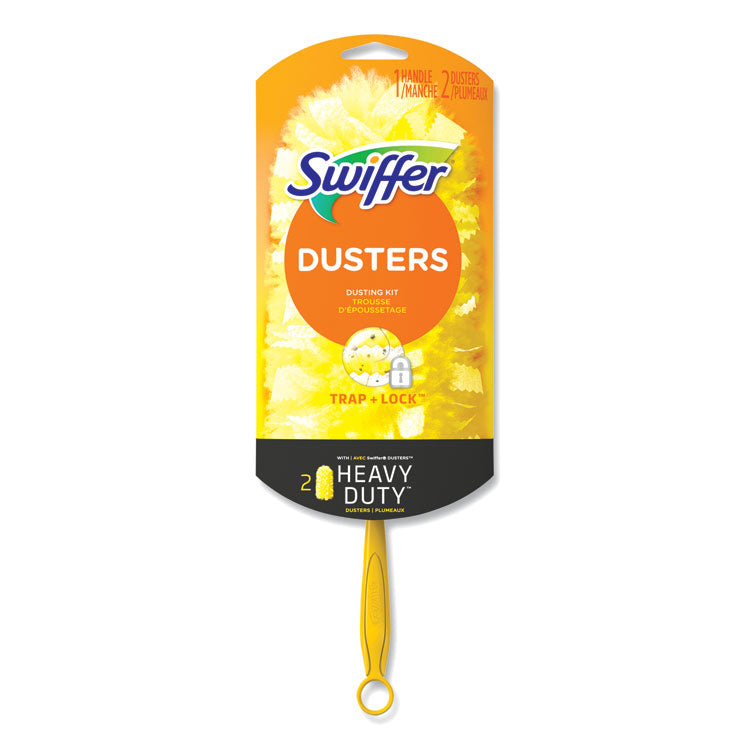 Swiffer - Heavy Duty Dusters Starter Kit, 6" Handle with Two Disposable Dusters (7430291)