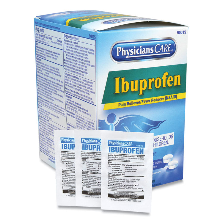 PhysiciansCare - Ibuprofen Medication, Two-Pack, 50 Packs/Box