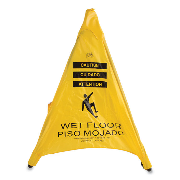Spill Magic - Pop Up Safety Cone, 3 x 2.5 x 30, Yellow