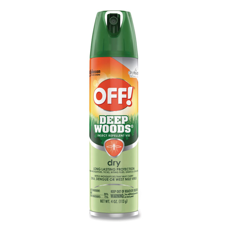 OFF! - Deep Woods Dry Insect Repellent, 4 oz Aerosol Spray, Neutral, 12/Carton