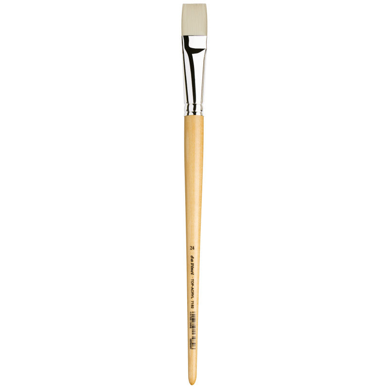 TOP-ACRYL Bright White Brush, Synthetic, Acrylic & Oil, Flat, Series 7182, Size 24