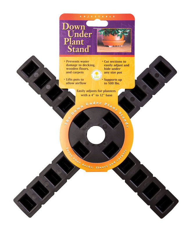 PLANT STAND - Plant Stand 1 in. H X 12 in. W X 12 in. D Plastic Planter Trivet Black