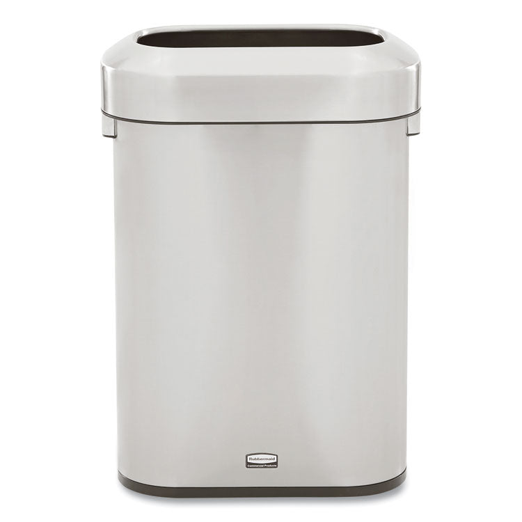 Rubbermaid Commercial - Refine Series Waste Receptacle, 15 gal, Plastic/Stainless Steel