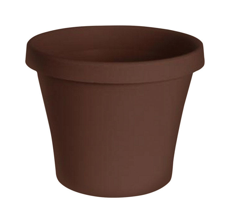 BLOEM - Bloem Terrapot 16.9 in. H X 20 in. D Resin Traditional Planter Chocolate