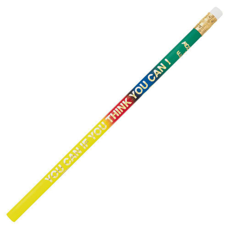 MOON PRODUCTS - "You Can If You Think You Can!" Pencils, 12 Per Pack, 12 Packs