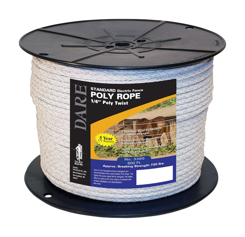 DARE - Dare 6 in. D X 600 in. L White Twisted Poly Rope