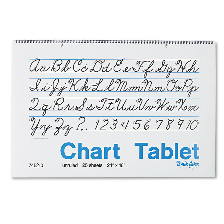 Pacon - Chart Tablets, Unruled, 24 x 16, White, 25 Sheets