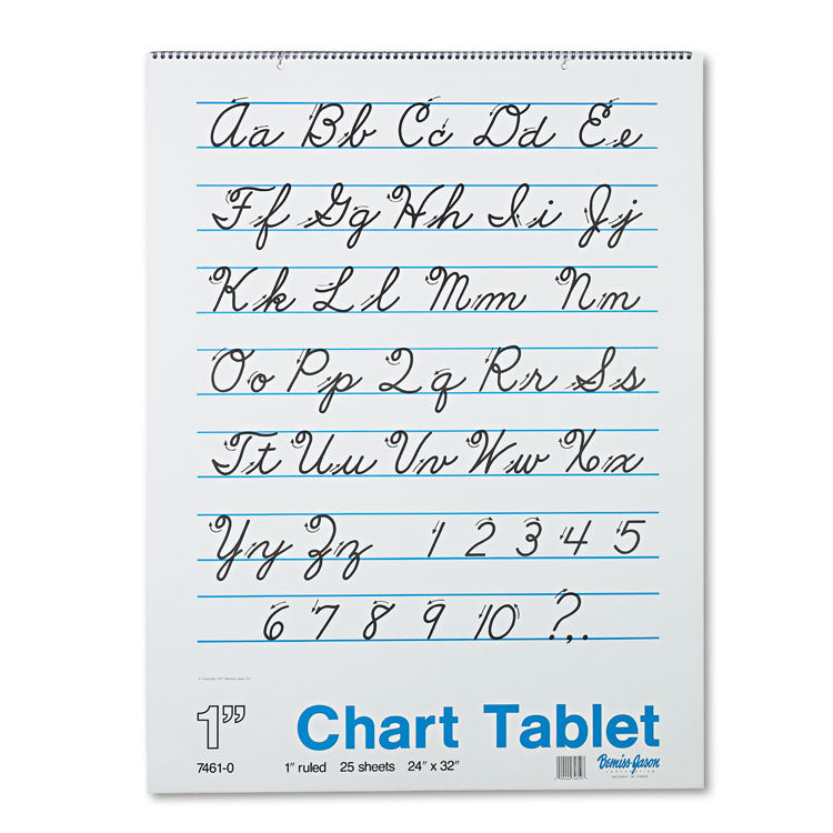 Pacon - Chart Tablets, Presentation Format (1" Rule), 24 x 32, White, 25 Sheets