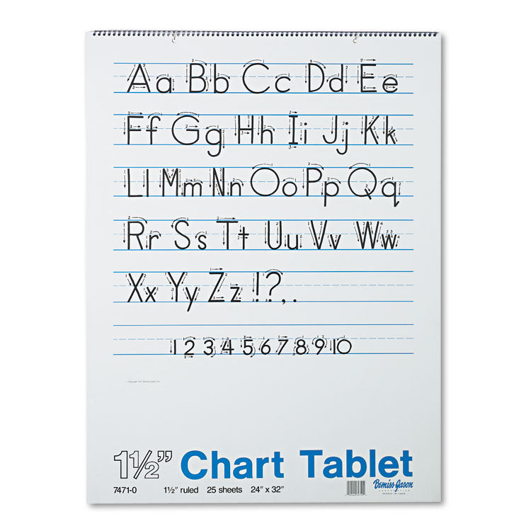 Pacon - Chart Tablets, Presentation Format (1.5" Rule), 24 x 32, White, 25 Sheets