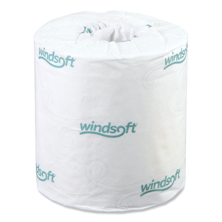 Windsoft - Bath Tissue, Septic Safe, Individually Wrapped Rolls, 2-Ply, White, 500 Sheets/Roll, 48 Rolls/Carton