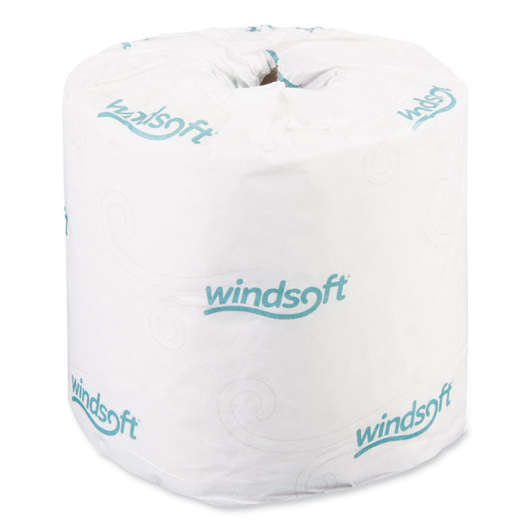 Windsoft - Bath Tissue, Septic Safe, Individually Wrapped Rolls, 2-Ply, White, 400 Sheets/Roll, 24 Rolls/Carton