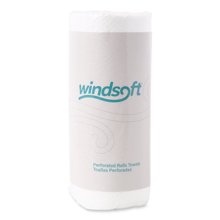 Windsoft - Kitchen Roll Towels, 2-Ply, 11 x 8.8, White, 100/Roll, 30 Rolls/Carton