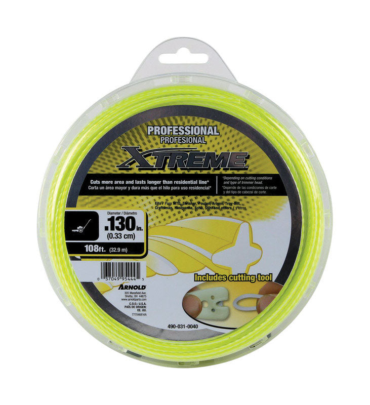 ARNOLD - Arnold Xtreme Professional Grade 0.130 in. D X 108 ft. L Trimmer Line