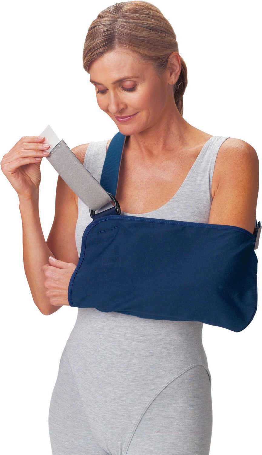 DJO - Arm Sling with Padded Strap Procare® Blue Vogue D-Ring / Hook and Loop Strap Closure X-Large [1/EA]