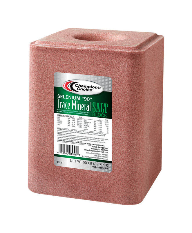 CHAMPION'S CHOICE - Champion's Choice Selenium "90" Salt Block For Cattle 50 lb