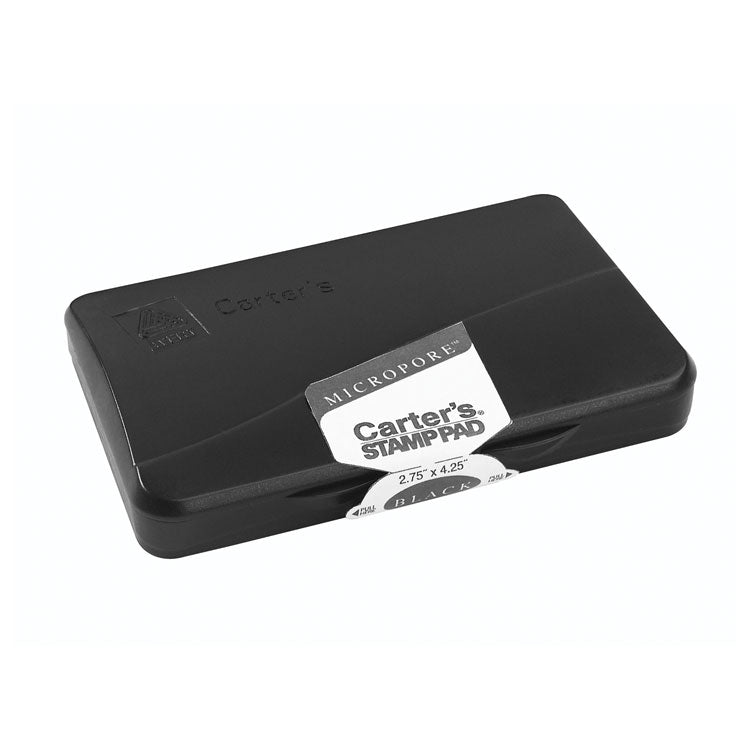 Carter's - Pre-Inked Micropore Stamp Pad, 4.25" x 2.75", Black