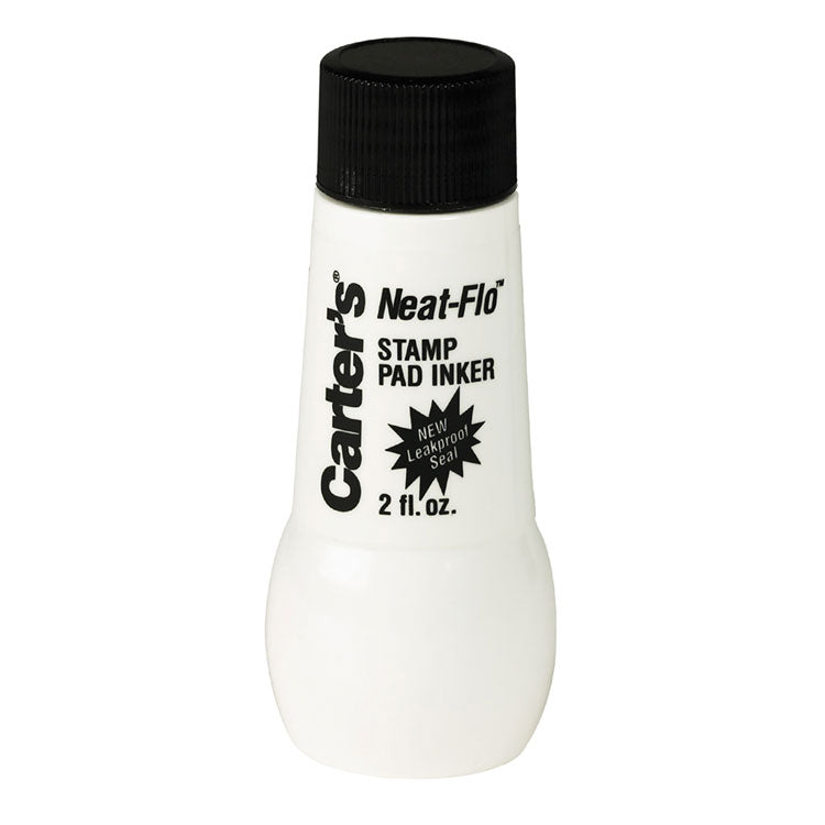 Carter's - Neat-Flo Stamp Pad Inker, 2 oz Bottle, Black