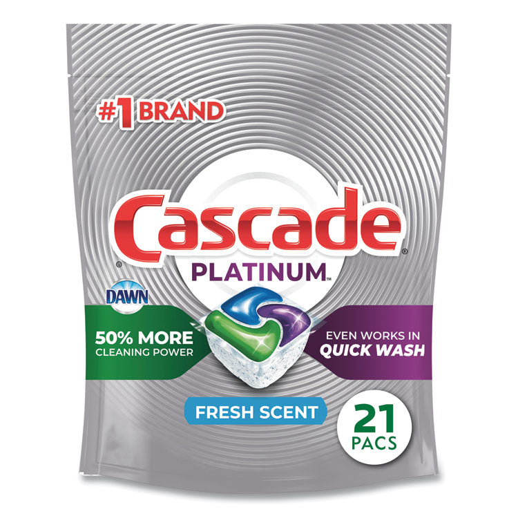 Cascade - ActionPacs, Fresh Scent, 11.7 oz Bag, 21/Pack, 5 Packs/Carton (7699531)