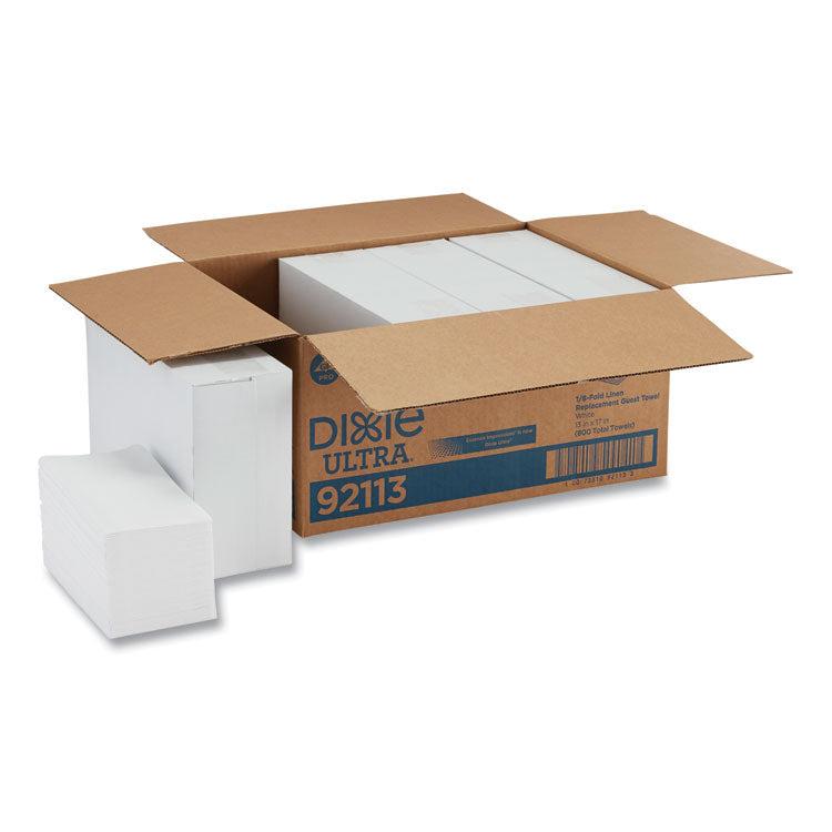 Dixie - 1/6-Fold Linen Replacement Towels, 13 x 17, White, 200/Box, 4 Boxes/Carton