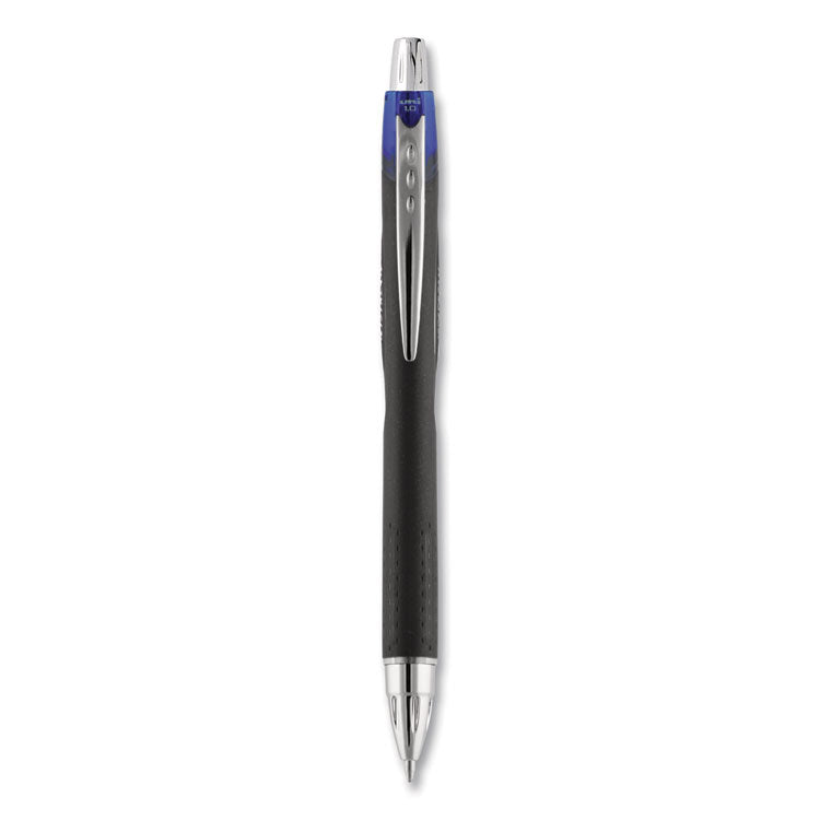 uniball - Jetstream Retractable Ballpoint Pen, Bold 1 mm, Blue Ink, Black Barrel