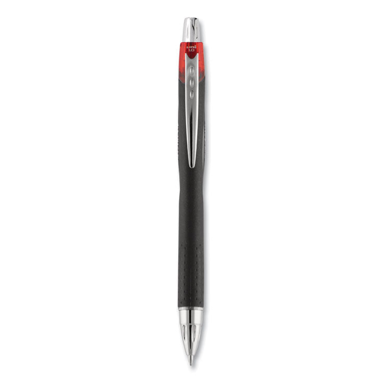 uniball - Jetstream Retractable Ballpoint Pen, Bold 1 mm, Red Ink, Black Barrel