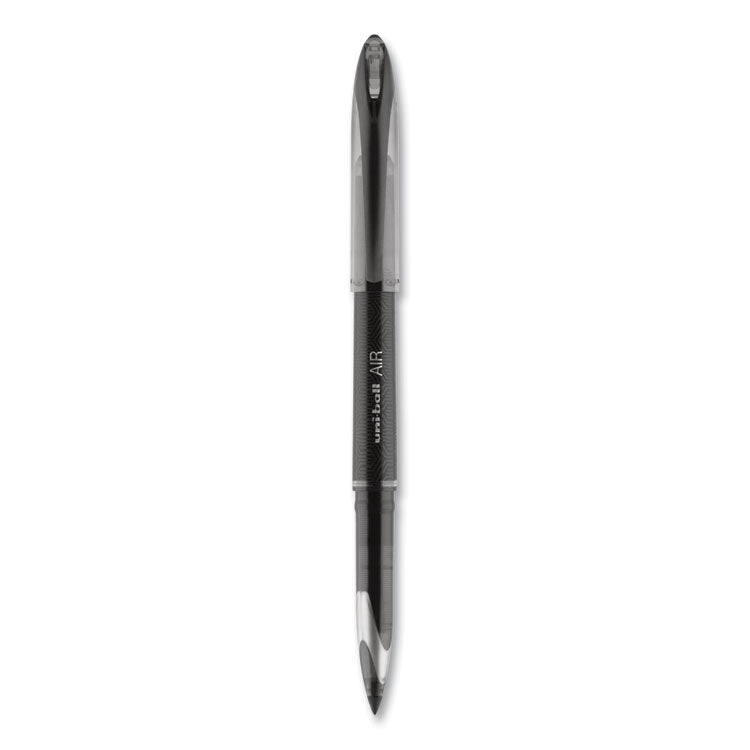 uniball - AIR Porous Rollerball Pen, Medium 0.7 mm, Black Ink/Barrel, Dozen