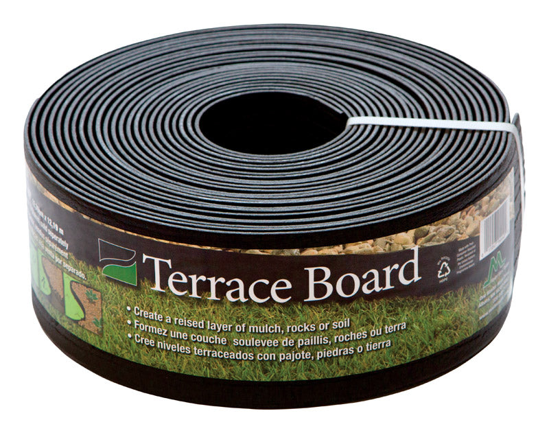 MASTER MARK - Master Mark Terrace Board 40 ft. L X 4 in. H Plastic Black Lawn Edging