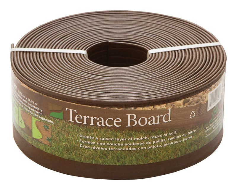 MASTER MARK - Master Mark Terrace Board 40 ft. L X 4 in. H Plastic Brown Lawn Edging