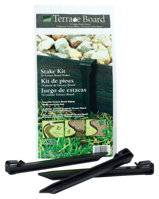 MASTER MARK - Master Mark Terrace Board 10 in. H Plastic Black Stake Kit
