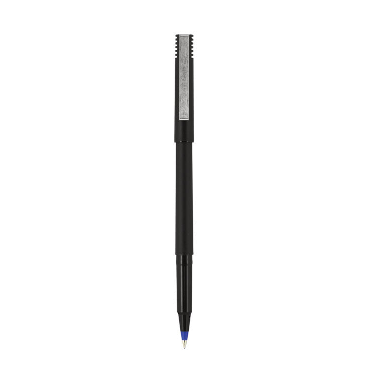 uniball - Roller Ball Pen, Stick, Micro 0.5 mm, Black Ink, Black Matte Barrel, 36/Pack