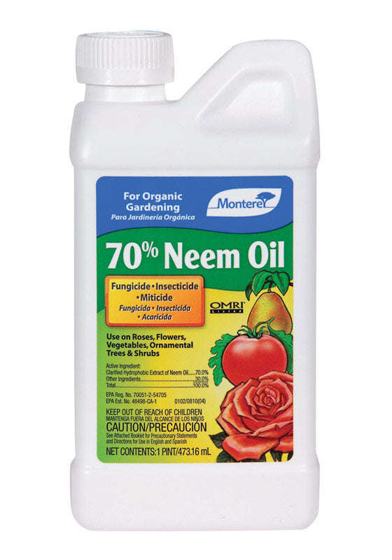 MONTEREY - Monterey 70% Neem Oil Organic Insect Killer Liquid Concentrate 1 pt [LG 6127]