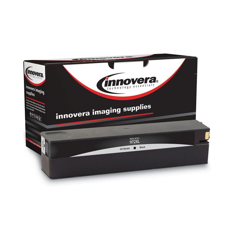 Innovera - Remanufactured Black High-Yield Ink, Replacement for 972XL (F6T84AN), 10,000 Page-Yield