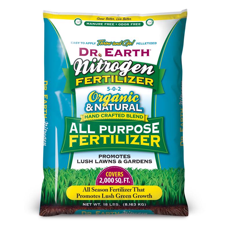 DR. EARTH - Dr. Earth Nitrogen Slow-Release Nitrogen Lawn Fertilizer For All Grasses 2000 sq ft