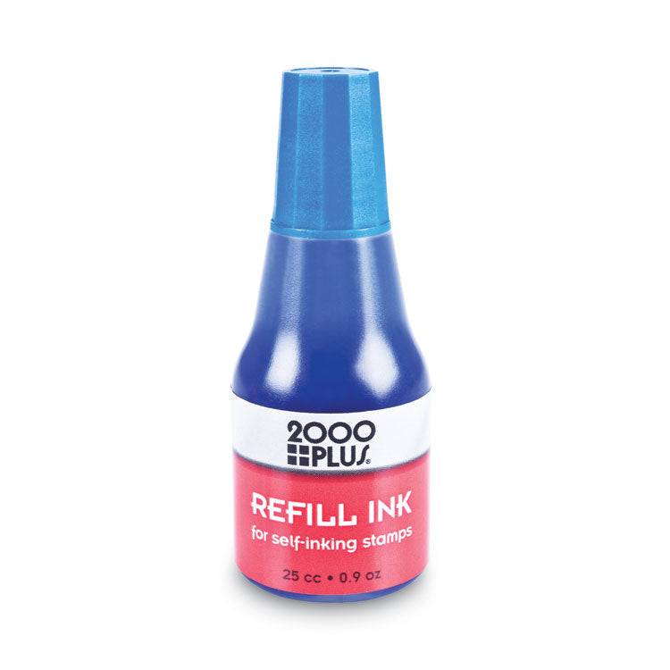 COSCO 2000PLUS - Self-Inking Refill Ink, 0.9 oz. Bottle, Blue