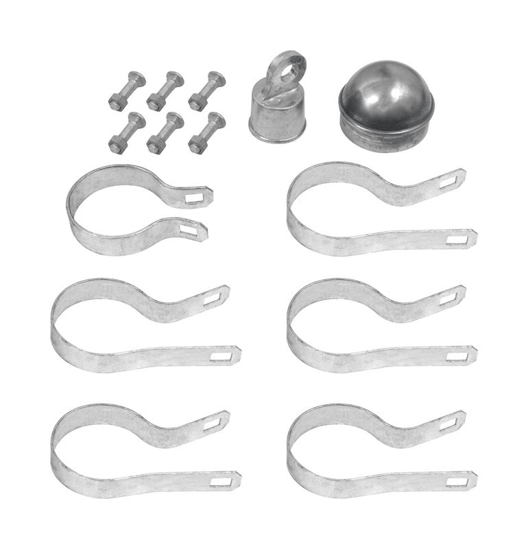 YARDGARD - YardGard Galvanized Aluminum Chain Link Fence End/Gate Post Kit