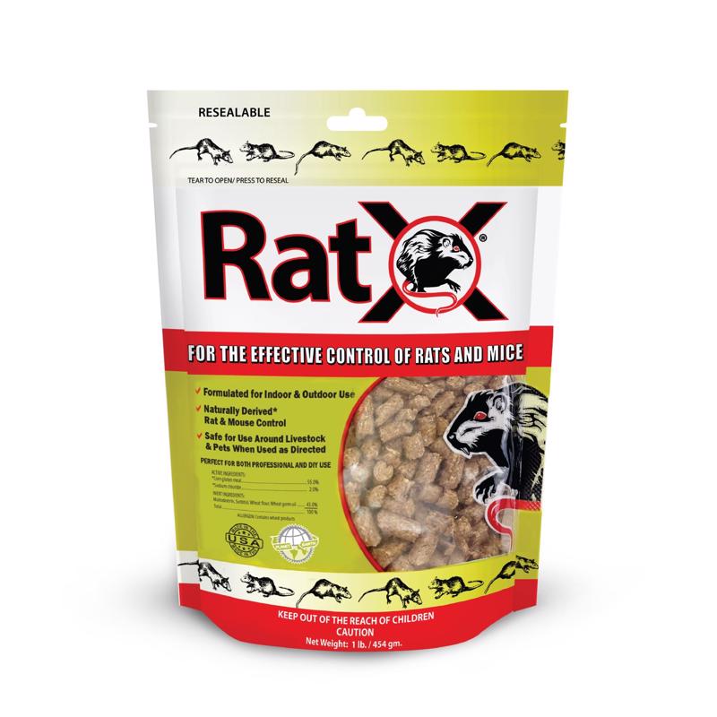 RATX - RatX Non-Toxic Bait Pellets For Mice and Rats 1 lb 1 pk [620101]