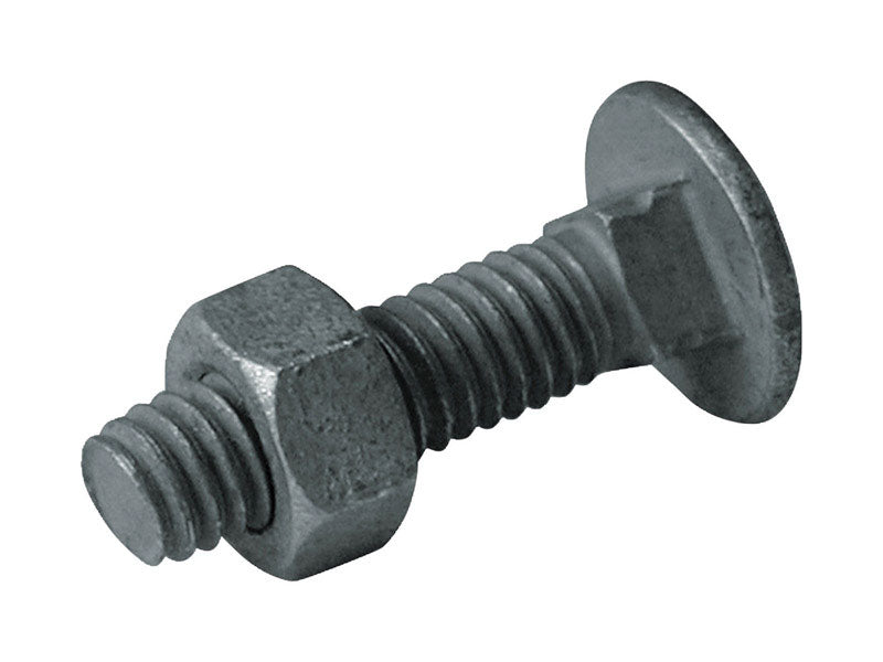 YARDGARD - YardGard .709 in. H Galvanized Silver Steel Carriage Bolts