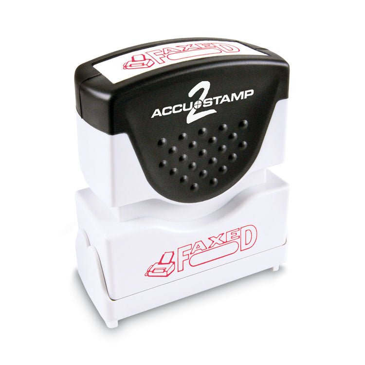 ACCUSTAMP2 - Pre-Inked Shutter Stamp, Red, FAXED, 1.63 x 0.5