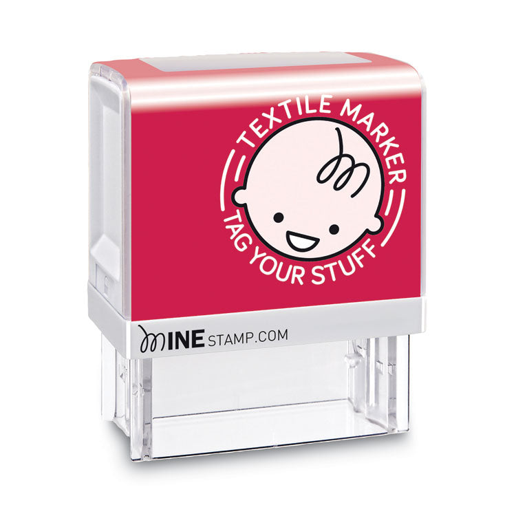 COSCO - MINE Textile Stamp, 1.5" x 1.5", Black