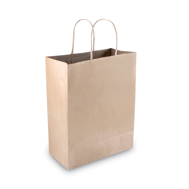 COSCO - Premium Shopping Bag, 10"  x 4.5" x 13", Brown Kraft, 50/Box