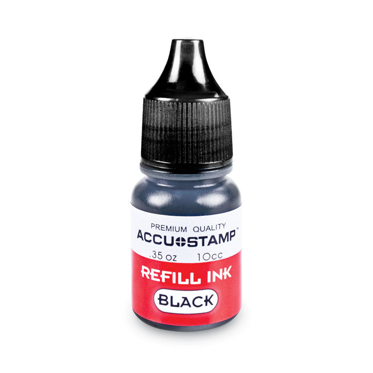 COSCO - ACCU-STAMP Gel Ink Refill, 0.35 oz Bottle, Black
