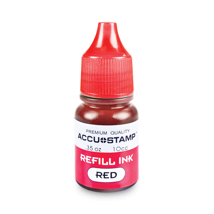 COSCO - ACCU-STAMP Gel Ink Refill, 0.35 oz Bottle, Red