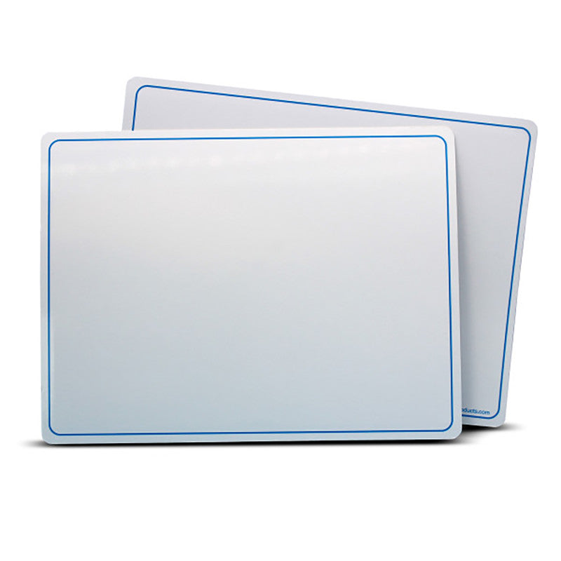FLIPSIDE PRODUCTS - Dry Erase Learning Mat, Two-Sided Plain, 9" x 12", Pack of 24