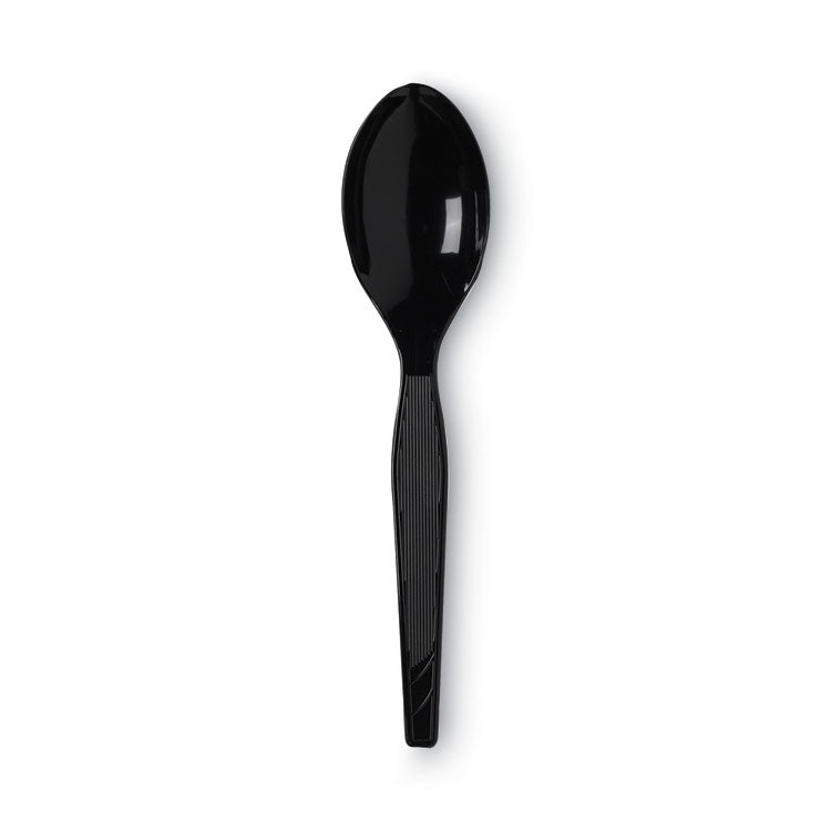 Dixie - Plastic Cutlery, Heavy Mediumweight Teaspoons, Black, 1,000/Carton (9291972)