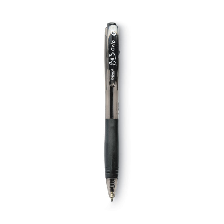 BIC - BU3 Ballpoint Pen, Retractable, Bold 1 mm, Black Ink, Black Barrel, Dozen