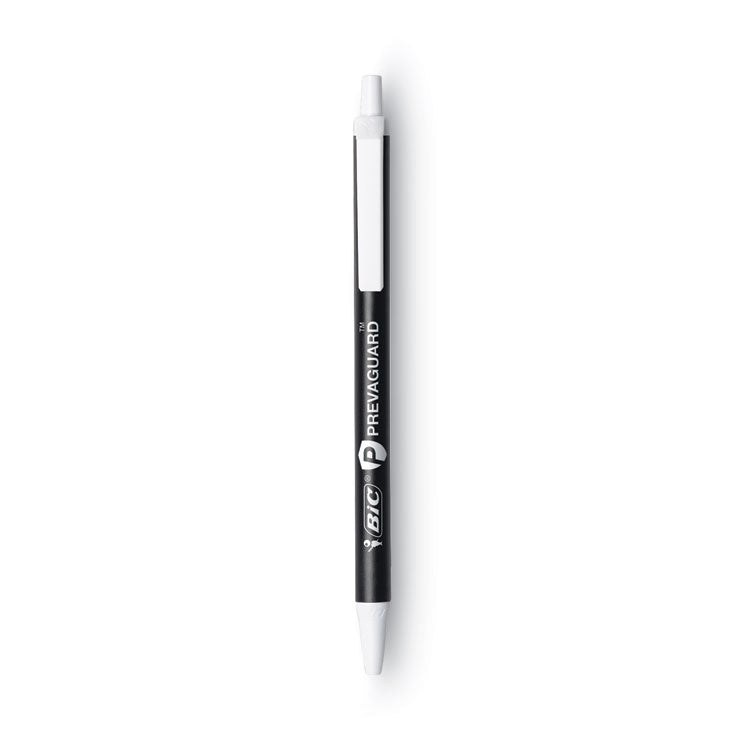 BIC - PrevaGuard Ballpoint Pen, Retractable, Medium 1 mm, Black Ink, Black Barrel